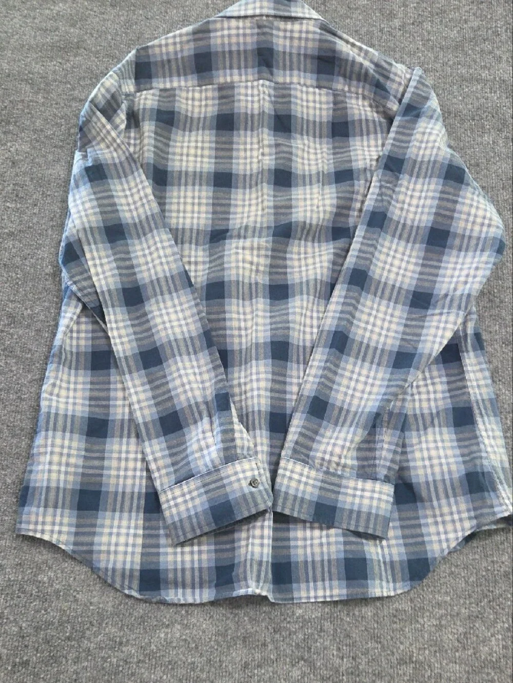 Banana Republic Blue and White Plaid Button-Down Shirt